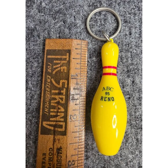 Mini Bowling Pin Keychain ABC 95 Reno Souvenir - Picture 3 of 3